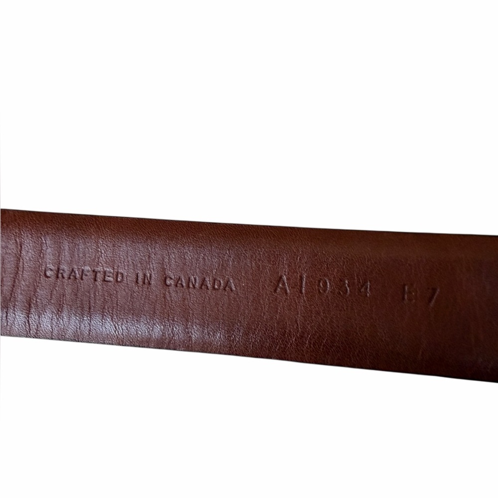 Cole Haan Mens Dress Belt Oxblood Brown with Silver tone Buckle, 32 - Picture 7 of 12